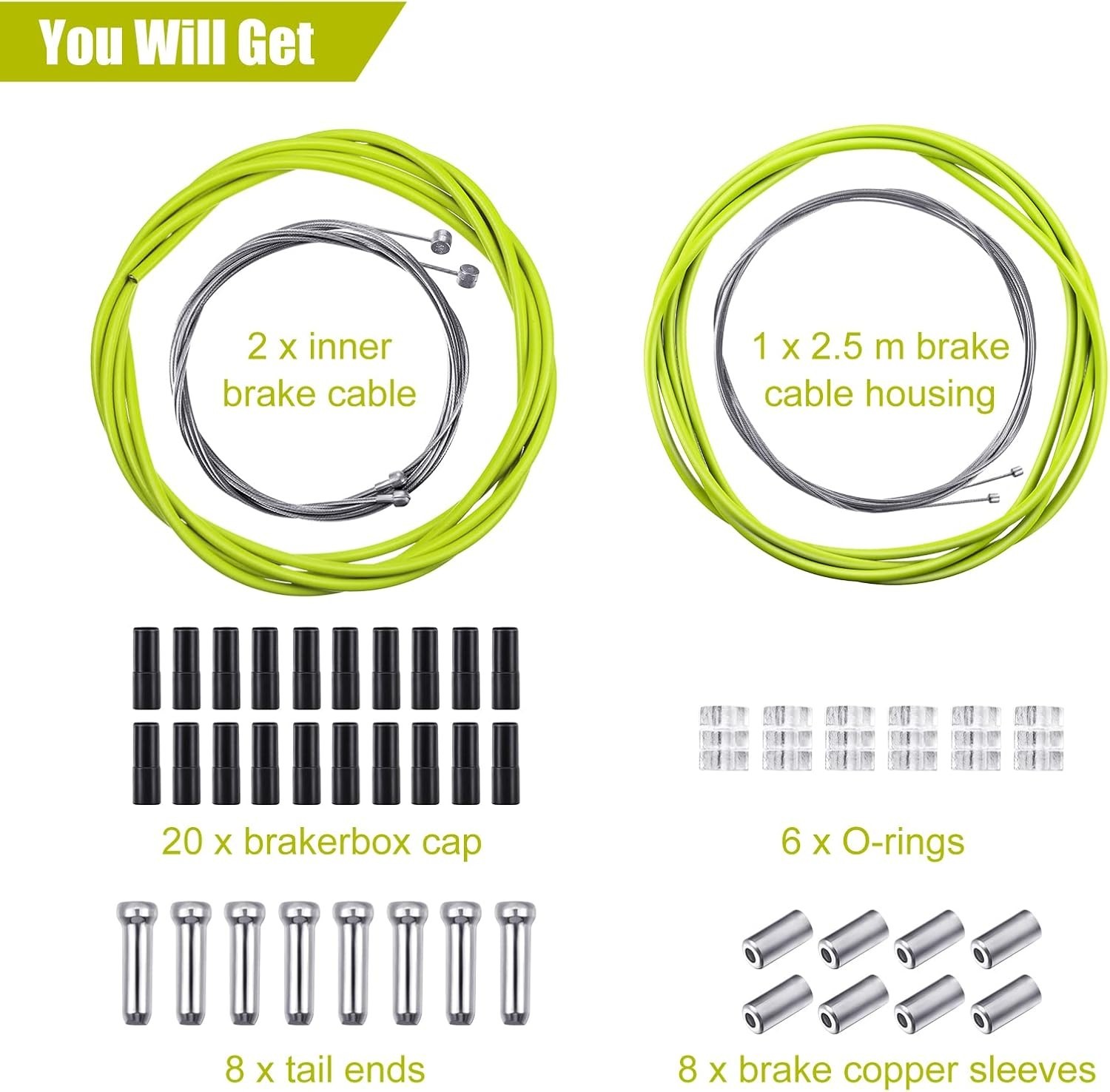 High-Quality 2.5m Brake and Shifter Cable Housing Kit for All Bicycle Types