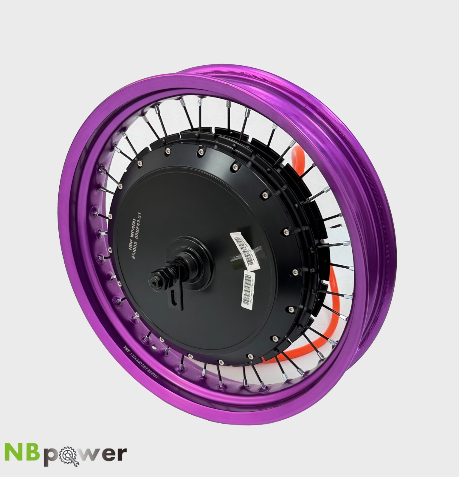 Colorful motorcycle rim（DOT standard）:17*3.0in QS273 3.5T 8000W hub motor wheel