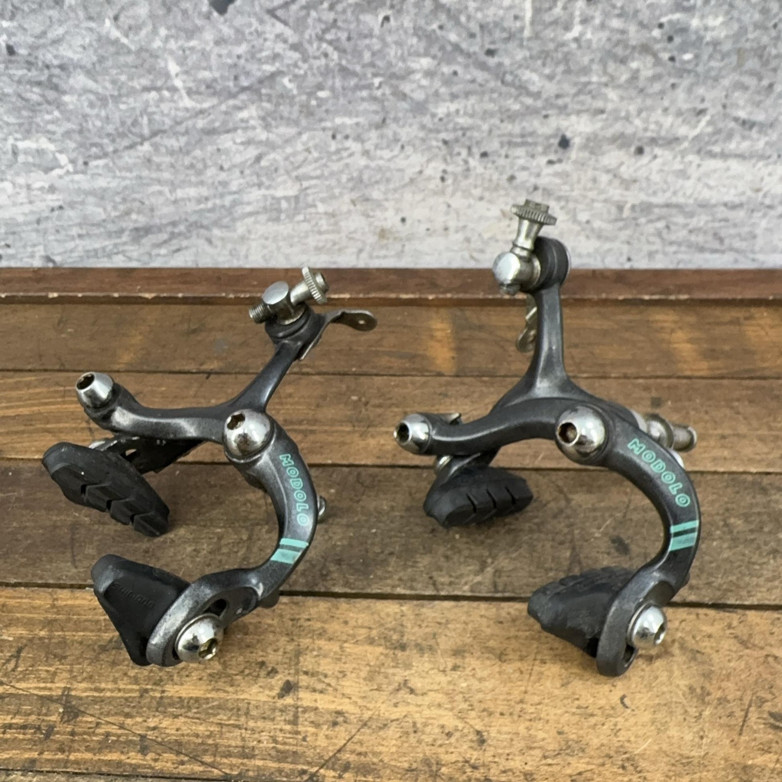 Vintage Modolo Caliper Brakes Set Celeste Recessed Bolt Road Racing Bike Side