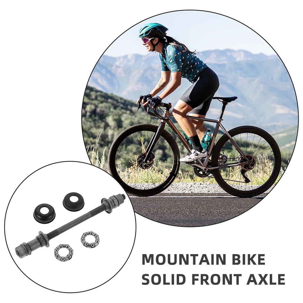 1 Sets Bicycle Axle Bearings Kit 140 Mm Front Hub Axle Bicycle Hollow Hub Shaft