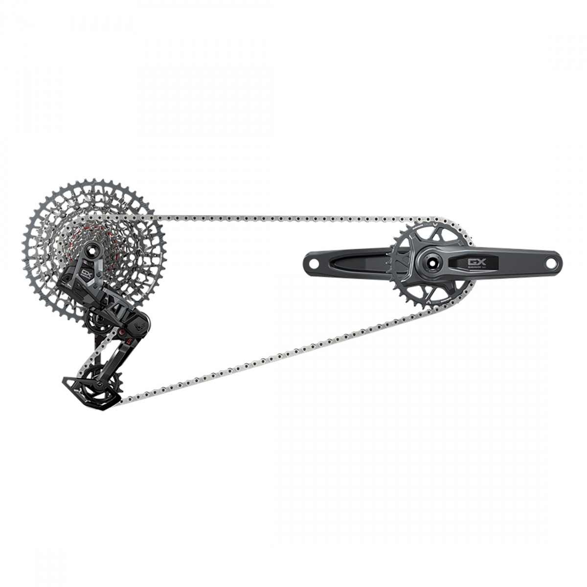 GX T-Type Eagle AXS Groupset 12-Speed, DUB Chainring, Dark Polar