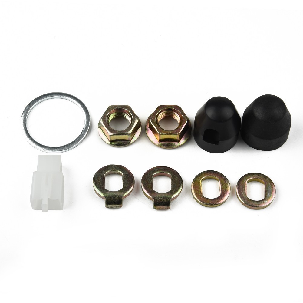 1 Set E-Bike Hub Motor Axle M12/M14 Lock Nut /Lock Washer /Spacer /Nut Cover New