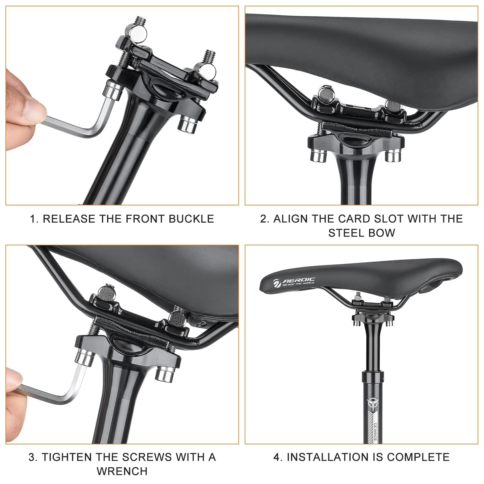 Suspension Seatpost for Bicycles – 27.2/30.9/31.6 X 400mm Shock Absorbing Bik…