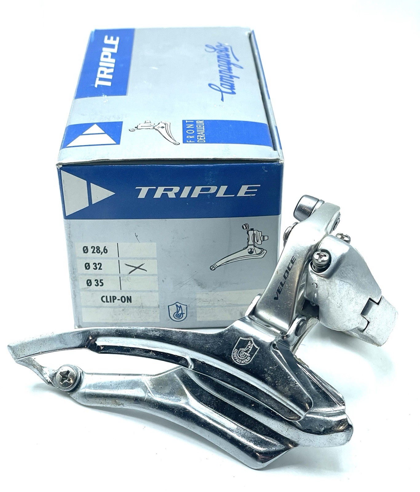 Campagnolo Veloce Triple Front Derailleur 32.0 Bottom Pull NOS Vintage Campy