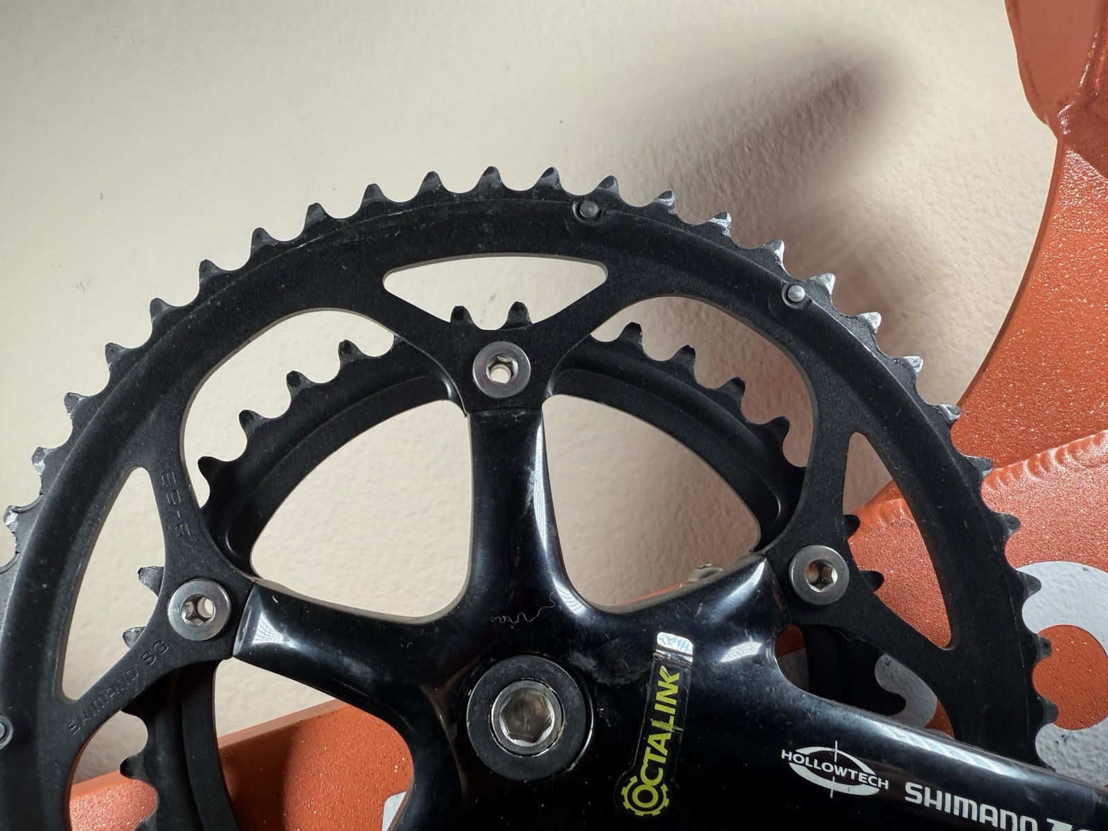 Shimano 105 Crank Set Double 172.5 FC-5502 Octalink Spline 53-39 Tooth #17