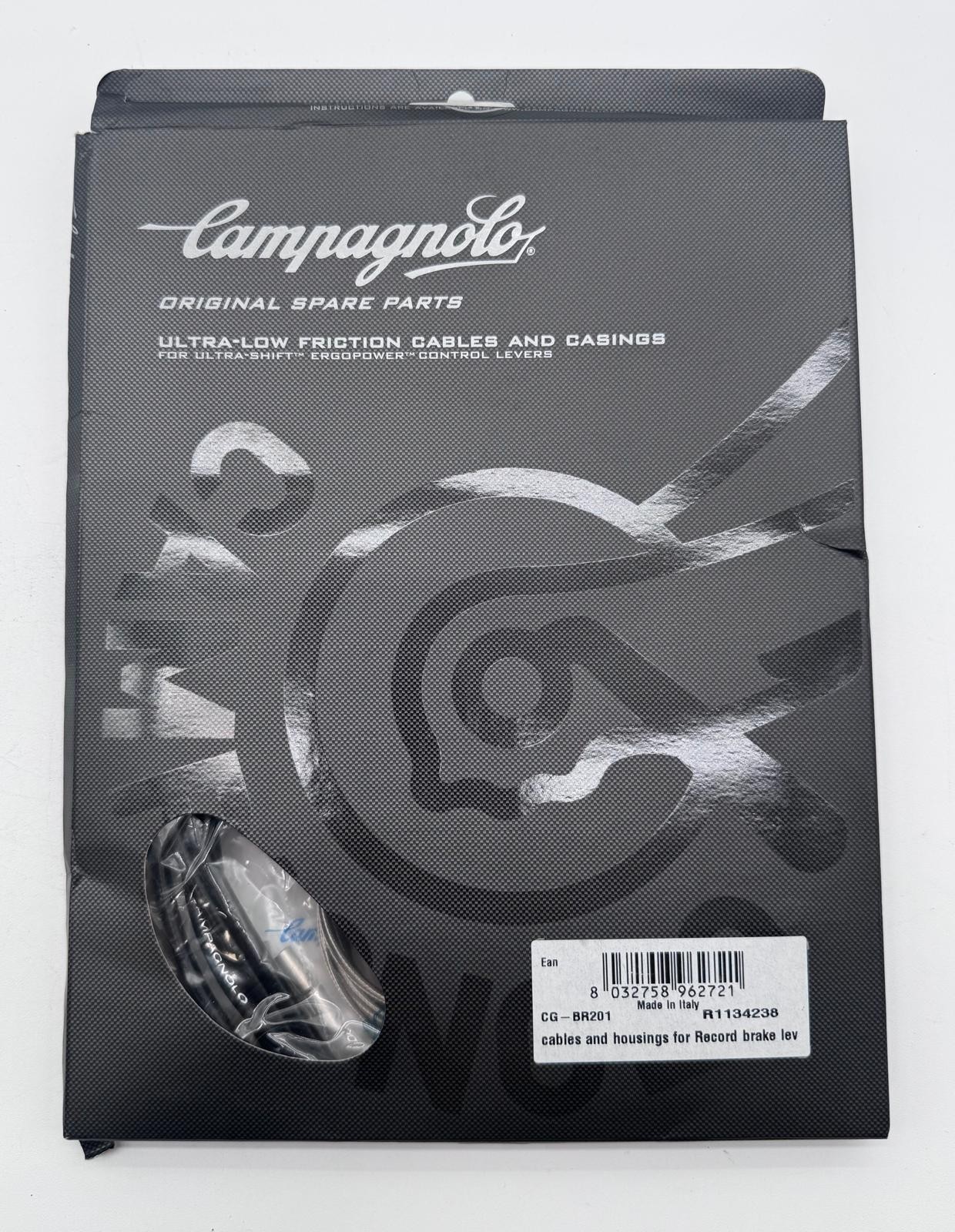 Campagnolo Record 11 Cable Kit Black, CG-BR20 Ultra Shift EP Cables & Housing