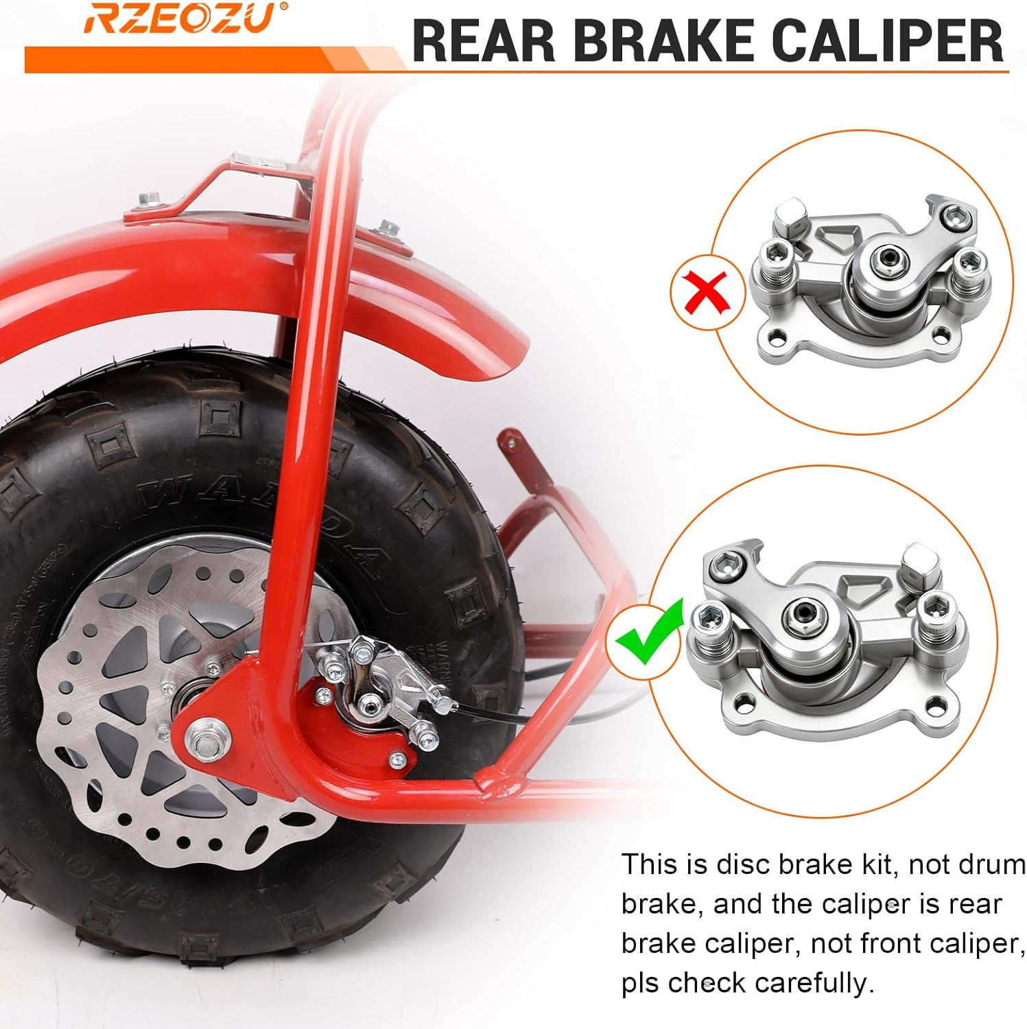 Mini Bike Disc Brake Kit with 180Mm Brake Rotor Compatible with Coleman Minibike