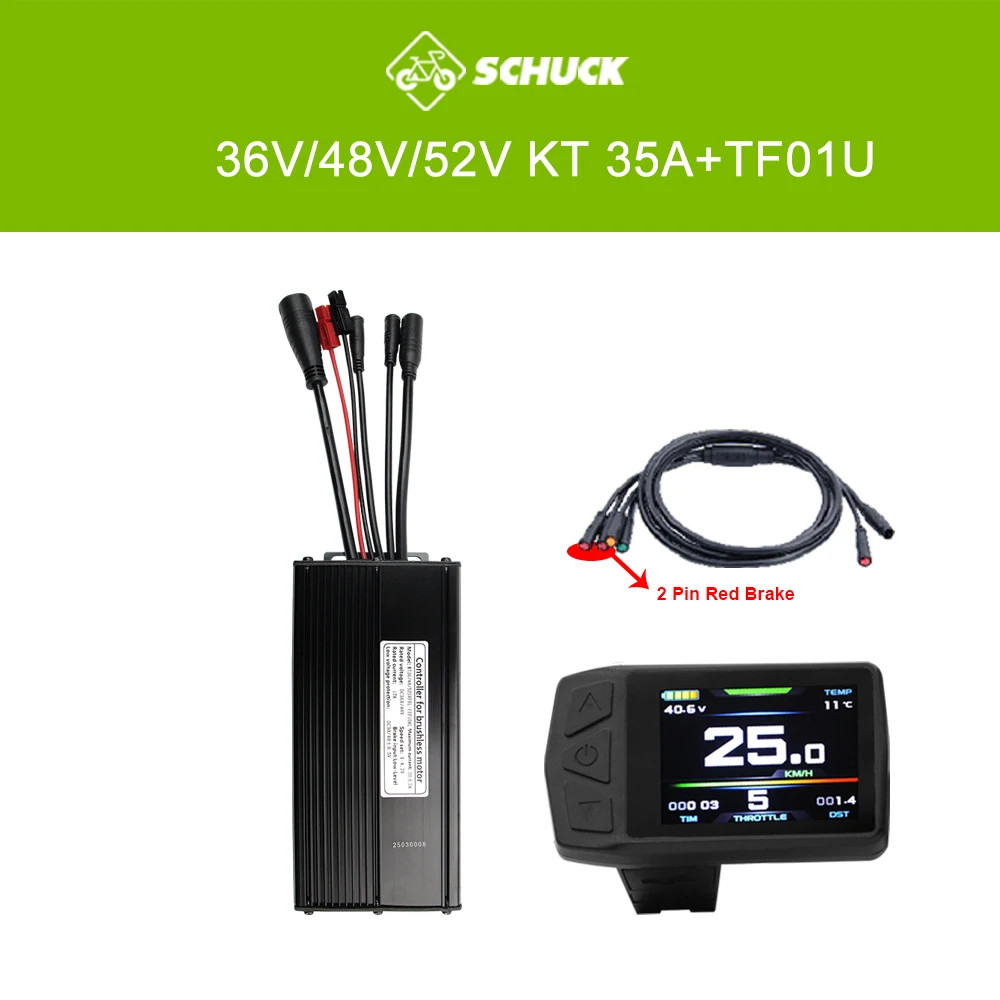 KT Electric Bicycle 36V 48V 52V 35A Sine Wave Controller SM/Waterproof Plug