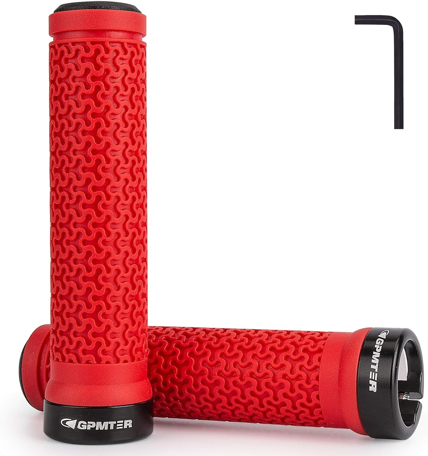 GPMTER Bike Handlebar Grips, Single Lock on Bicycle Handle Bar, for BMX, Mountai