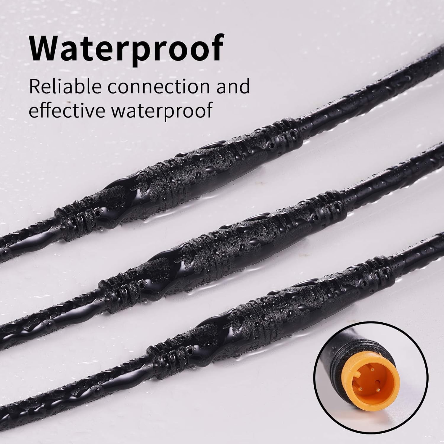 Ebike Extension Cable 2-9 Pin Waterproof Plug for Light Throttle Display 80cm