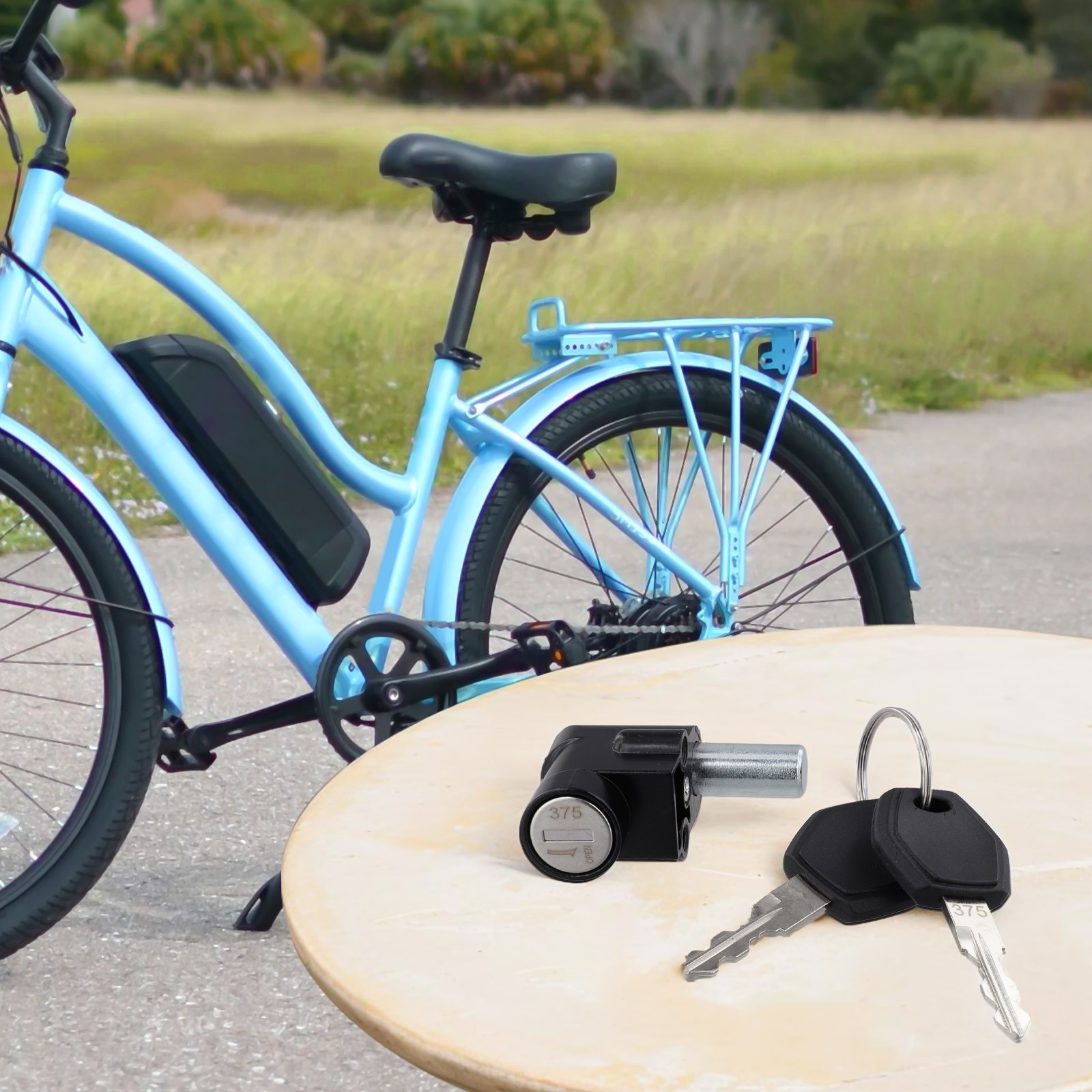 Power Lock & Key Metal Construction Approx 5x3CM Size Good Compatibility