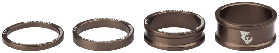 Wolf Tooth Precision Headset Spacers – 3/5/10/15mm, Espresso