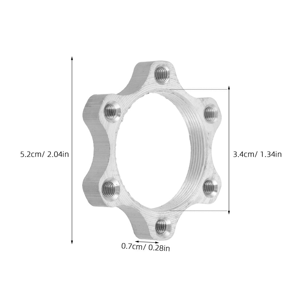 10Pcs Bike Disc Brake Hub Adapter Silver Aluminum Alloy Rear Brake Rotor Base