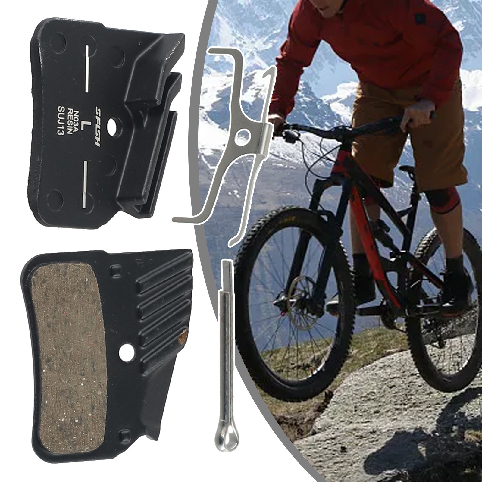 Disc Brake Pad 4-piston Friction Aluminum Resin Silent Wear Resistance