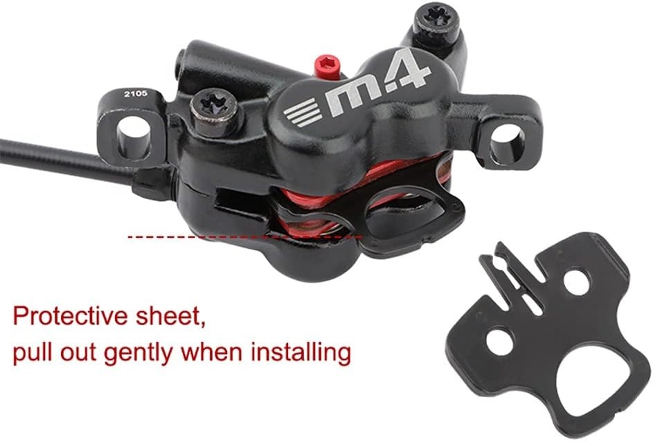 ZTZ 4-Piston MTB Hydraulic Brake Set, PM/is Adapter Fits eBike Mountain Bike BMX