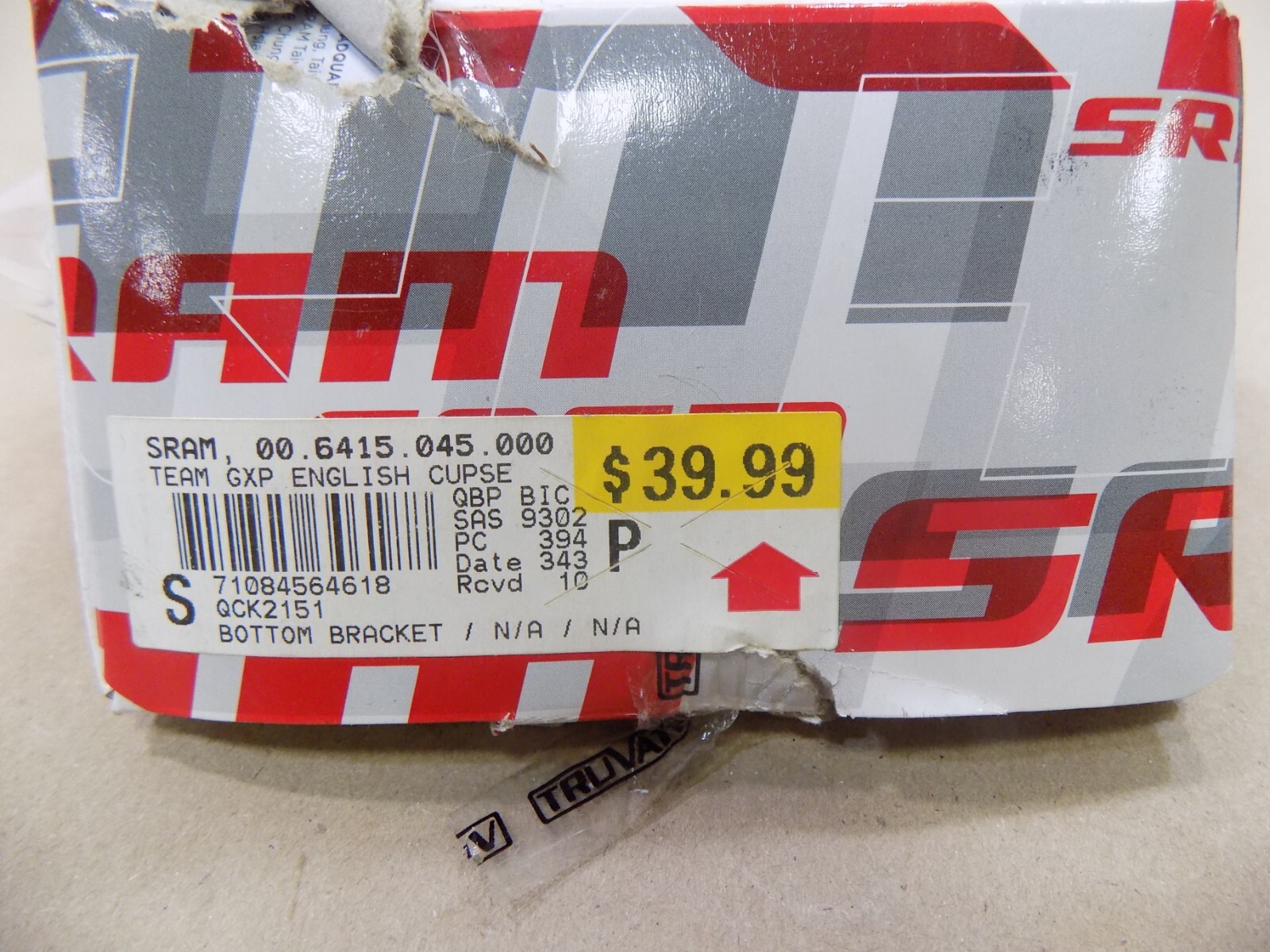 NEW SRAM TRUVATIV GPX TEAM ENGLISH BOTTOM BRACKET BB