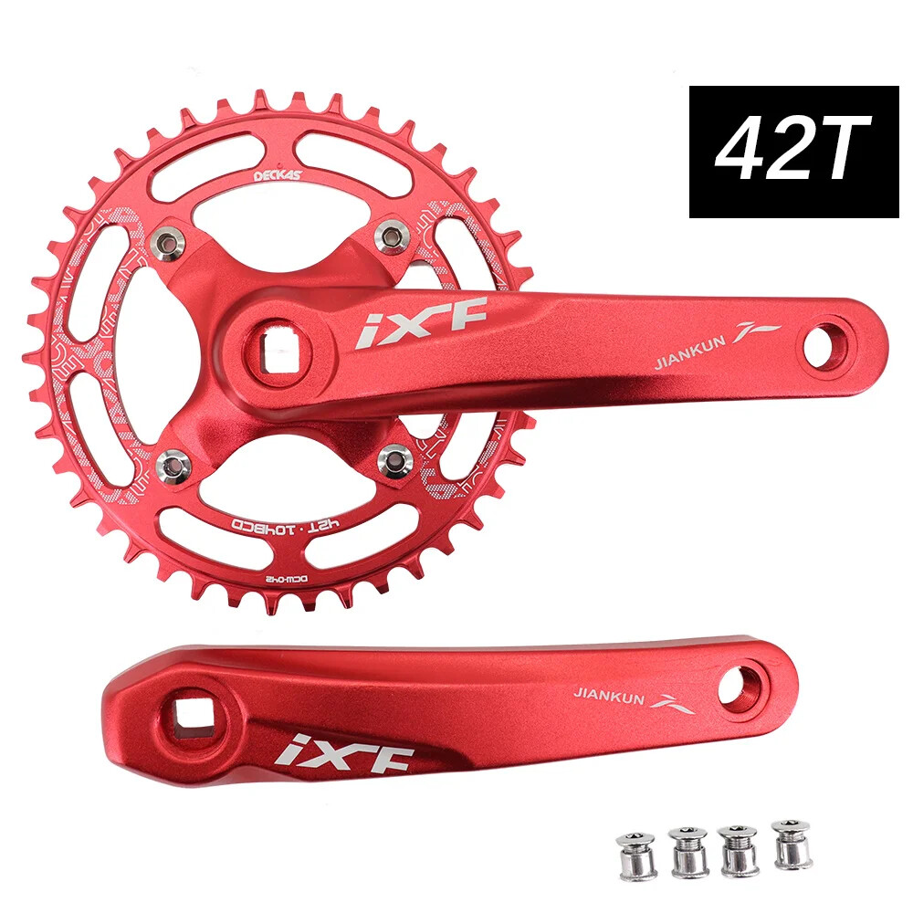 MTB Square Taper Crankset 104BCD Chainring 170mm/175mm, 30T-42T, 1x/2x/3x Speed