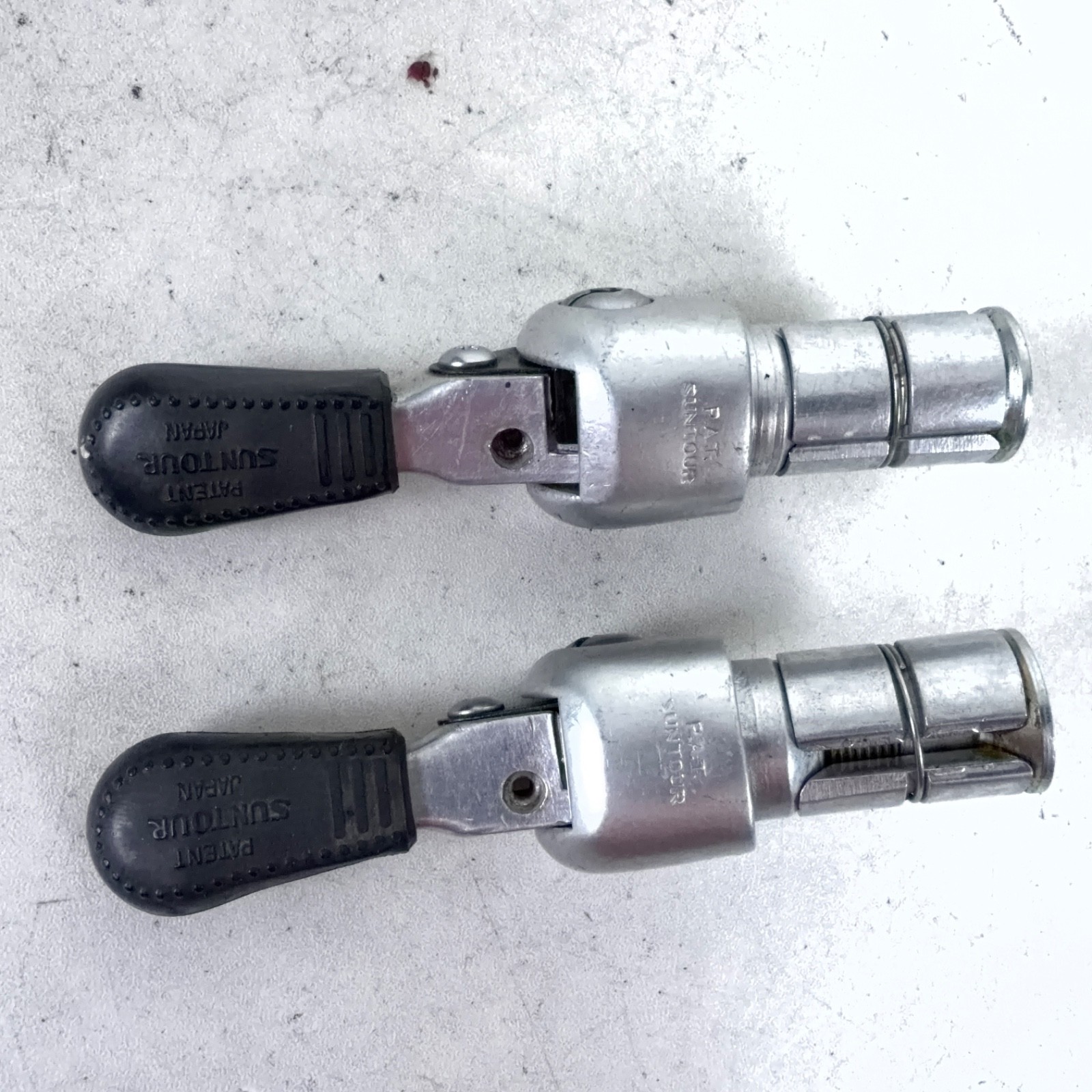 Vintage SunTour Bar End Shifters Barcon Friction Levers Rubber Grips Japan
