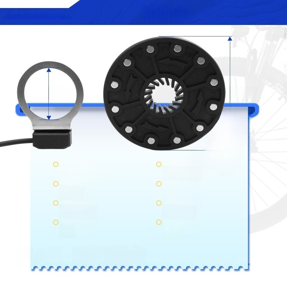 Black 12PAS Hall Effect Sensor for For electric Bike Conversion 36V 48V Kits