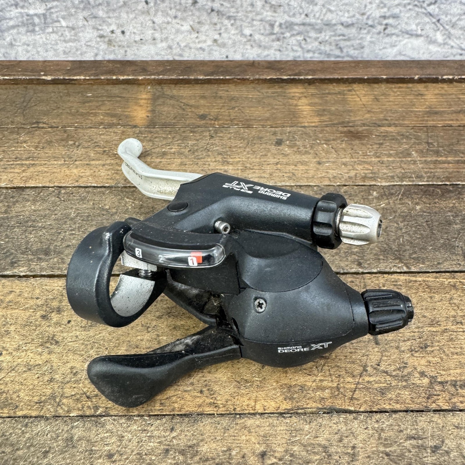 Vintage Shimano Deore XT ST-M737 Left 3 Speed Brake Shifter Combo MTB Black 90s