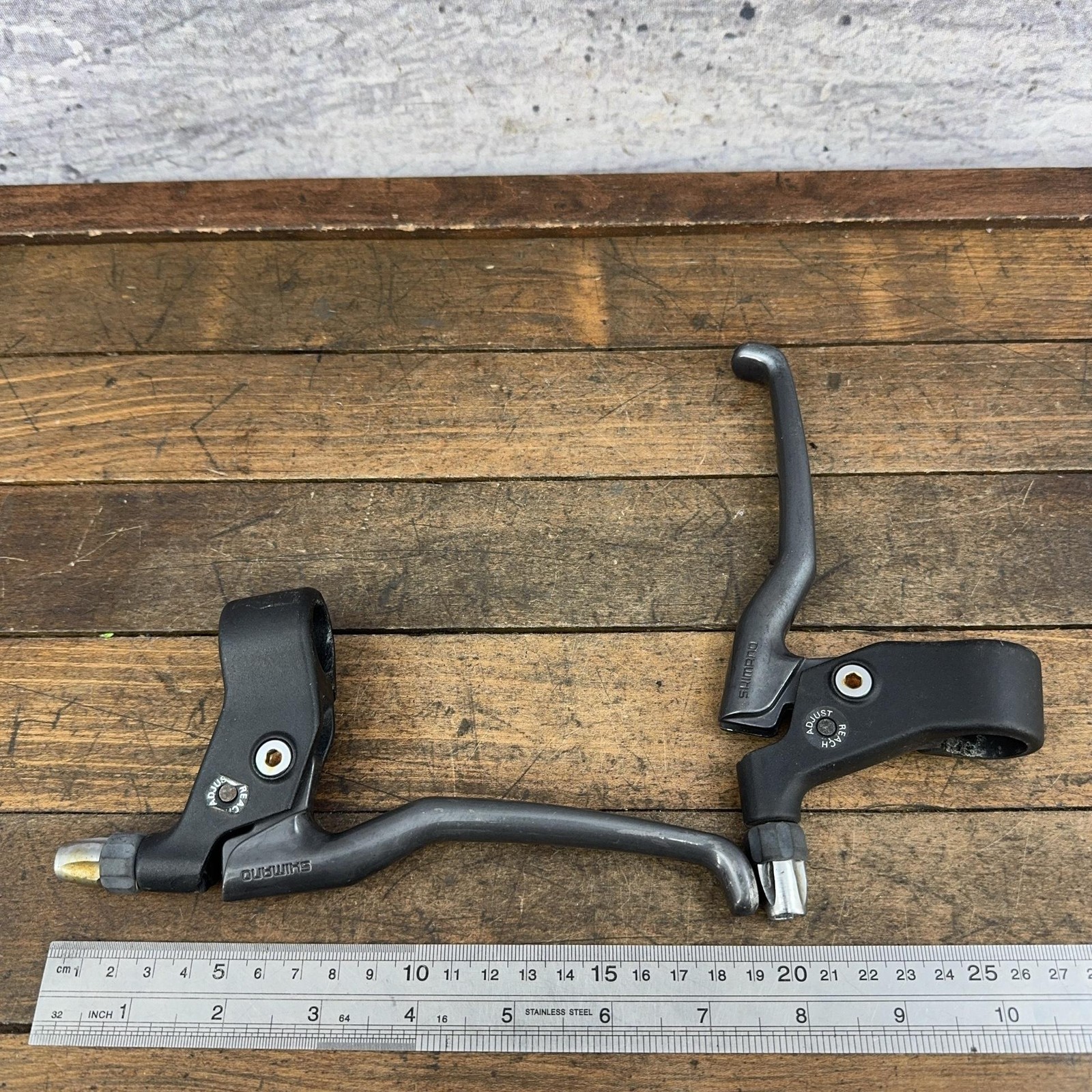 Vintage Shimano Deore XT BL-M730 Brake Levers Pair 4-Finger Black 22.2mm MTB 80s