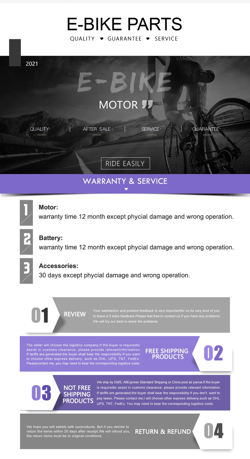 Sinewave Controller 250W500W 750W 1000W Brushless Controller All Waterproof Plug