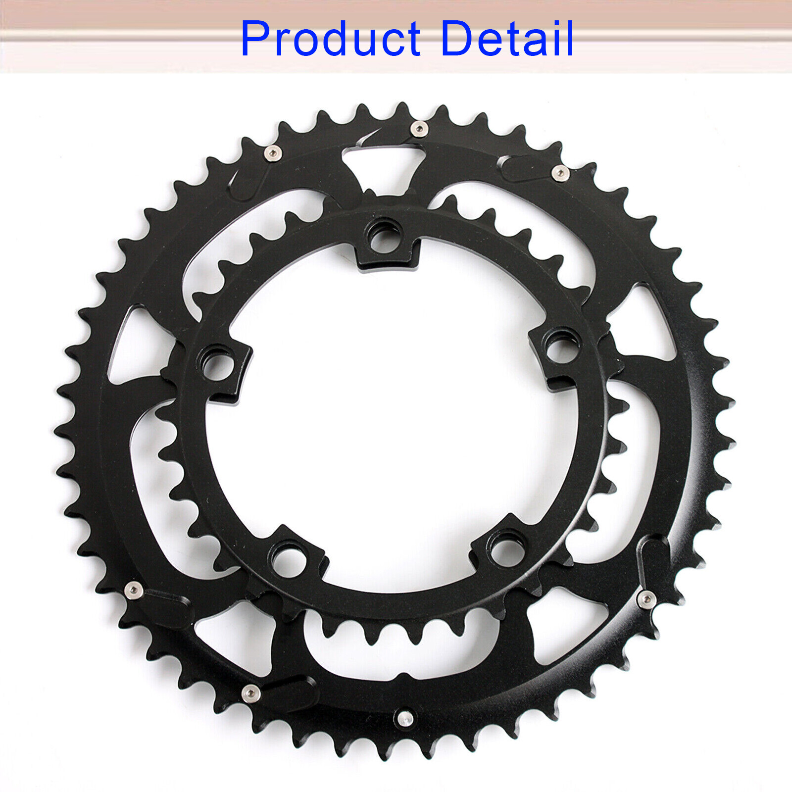 110BCD 34T-53T Road Bicycle Chainring Double Tooth Chain Ring Aluminum US STOCK