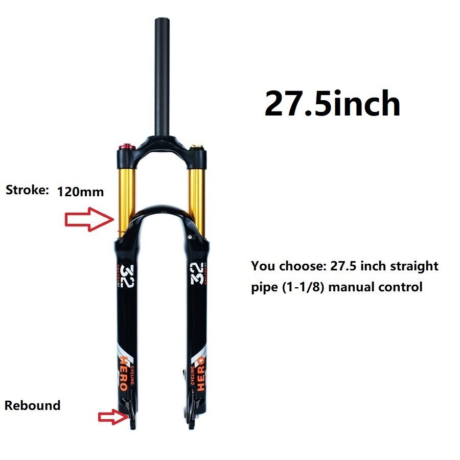 26/27.5/29inch Mountain Bike Front Suspension Air Fork Rebound Adjustment