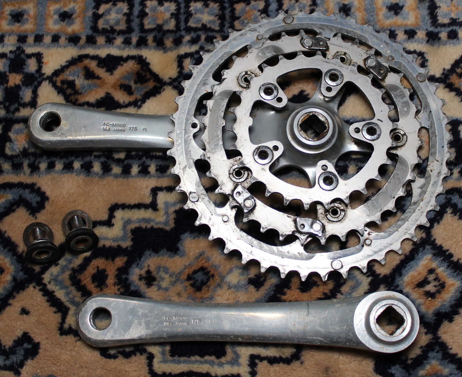 Classic Shimano XTR FC-M900 Crankset 175mm Triple MTB Mountain Bike Crank Set