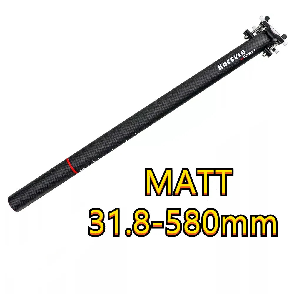Folding Bike Seatpost 31.8/33.9*580mm Carbon Fibre Bicycle Seatpost Glossy/Matt