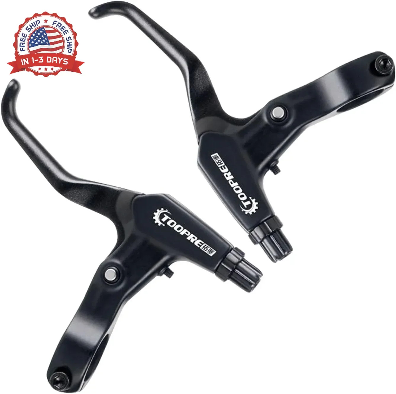 Xiaokeis 1 Pair Bicycle Brake Levers Aluminum Alloy Bicycle Brake Handle Left Ri