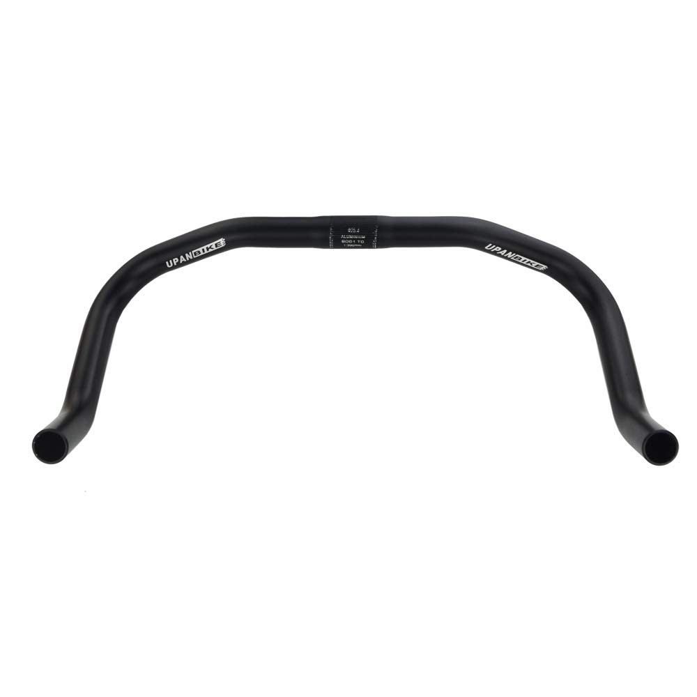 UPANBIKE Bike Bullhorn Handlebar Aluminum Alloy 25.4mm*390mm For Fixed black