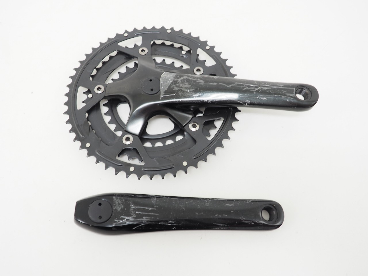 New! Sunlite Alloy Triple Road Bike Crankset 170mm 52/42/30T Black Square Taper