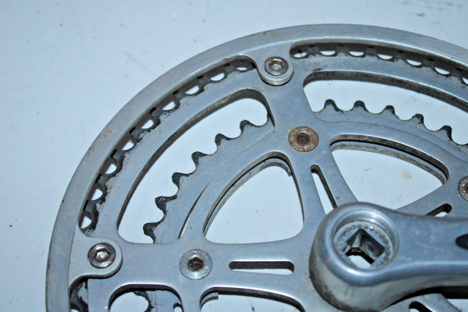 1973 Motobecane SR Silstar Drive Side Crank Arm Silver 170mm 40/52T Japan JIS :)