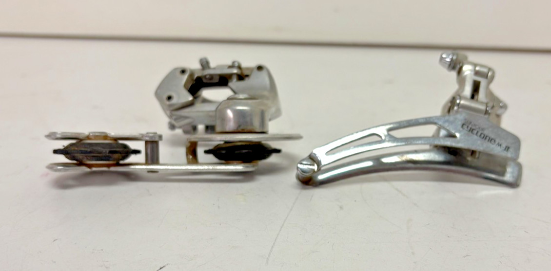 Vintage Suntour Cyclone M-II Long Cage Rear & Bottom Pull Front Road Derailleurs