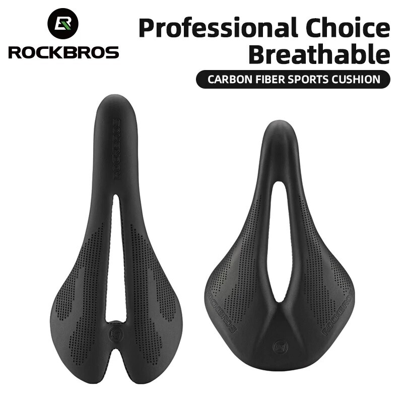 ROCKBROS Carbon Fiber Bicycle Cushion Bicycle Hollow Saddle Comfortable Cycling