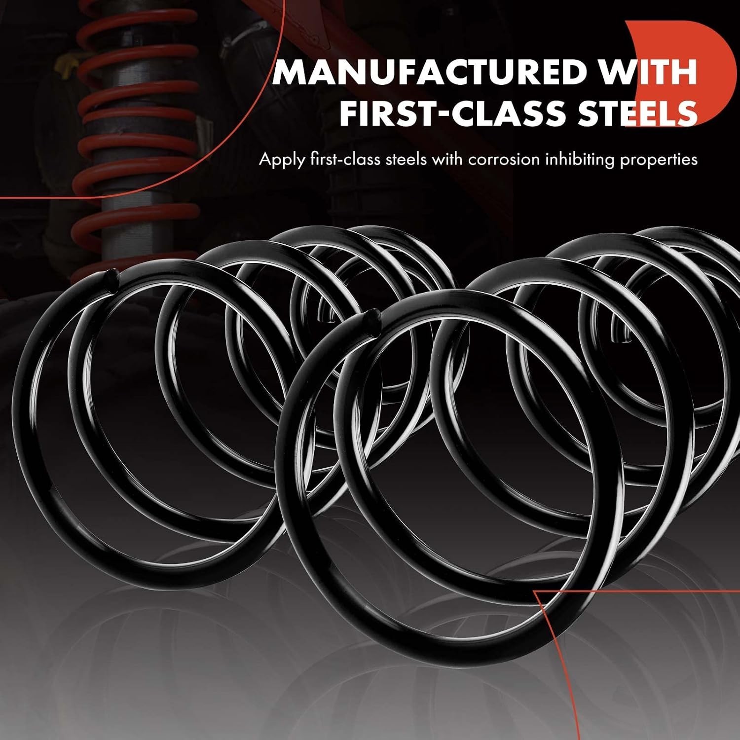 2Pcs Rear Suspension Coil Spring Set Compatible with Audi A4 Quattro 2009-2012,