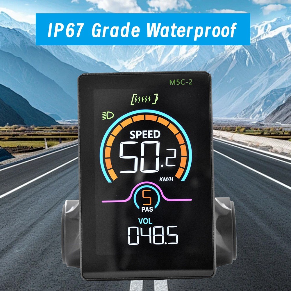 M5C-2 E-Bike Bluetooth LCD Display Meter Electric Scooter Speedometer LCD1643