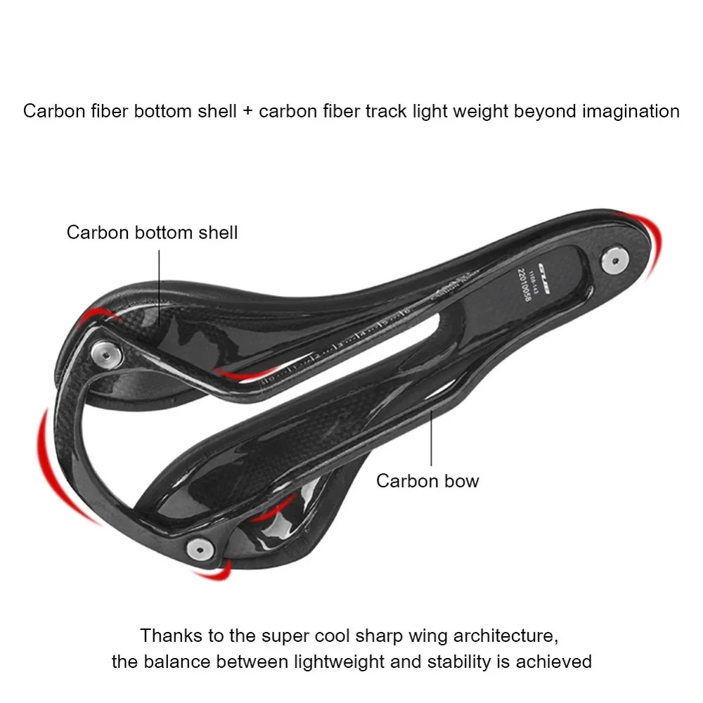 Ultra-Light Hollow Bike Saddle Carbon Fiber Leather Mountain/Road Bikes Seats
