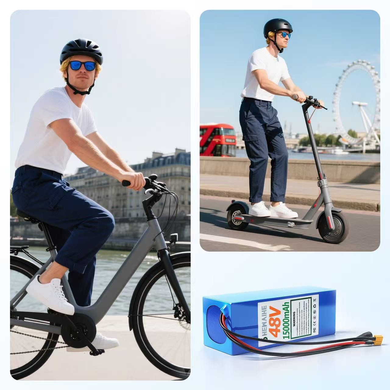 48V 15AH lithium-ion cell for 200W-1500W Ebike Electric Bicycle Bike DIY