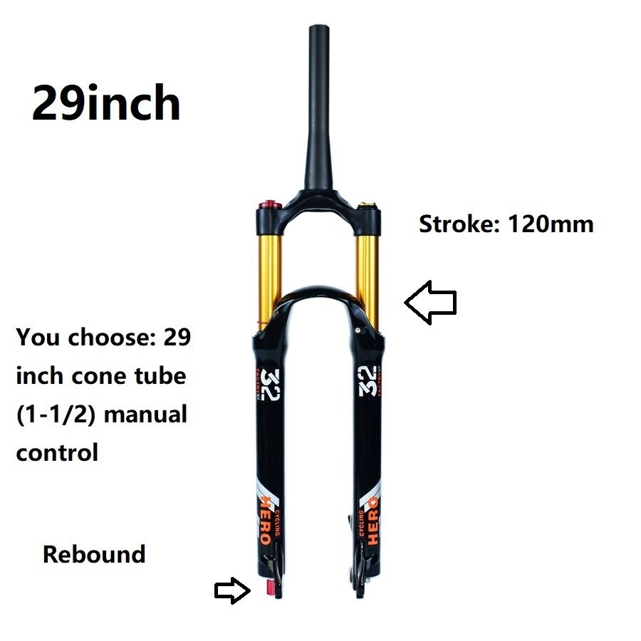 26/27.5/29inch Mountain Bike Front Suspension Air Fork Rebound Adjustment