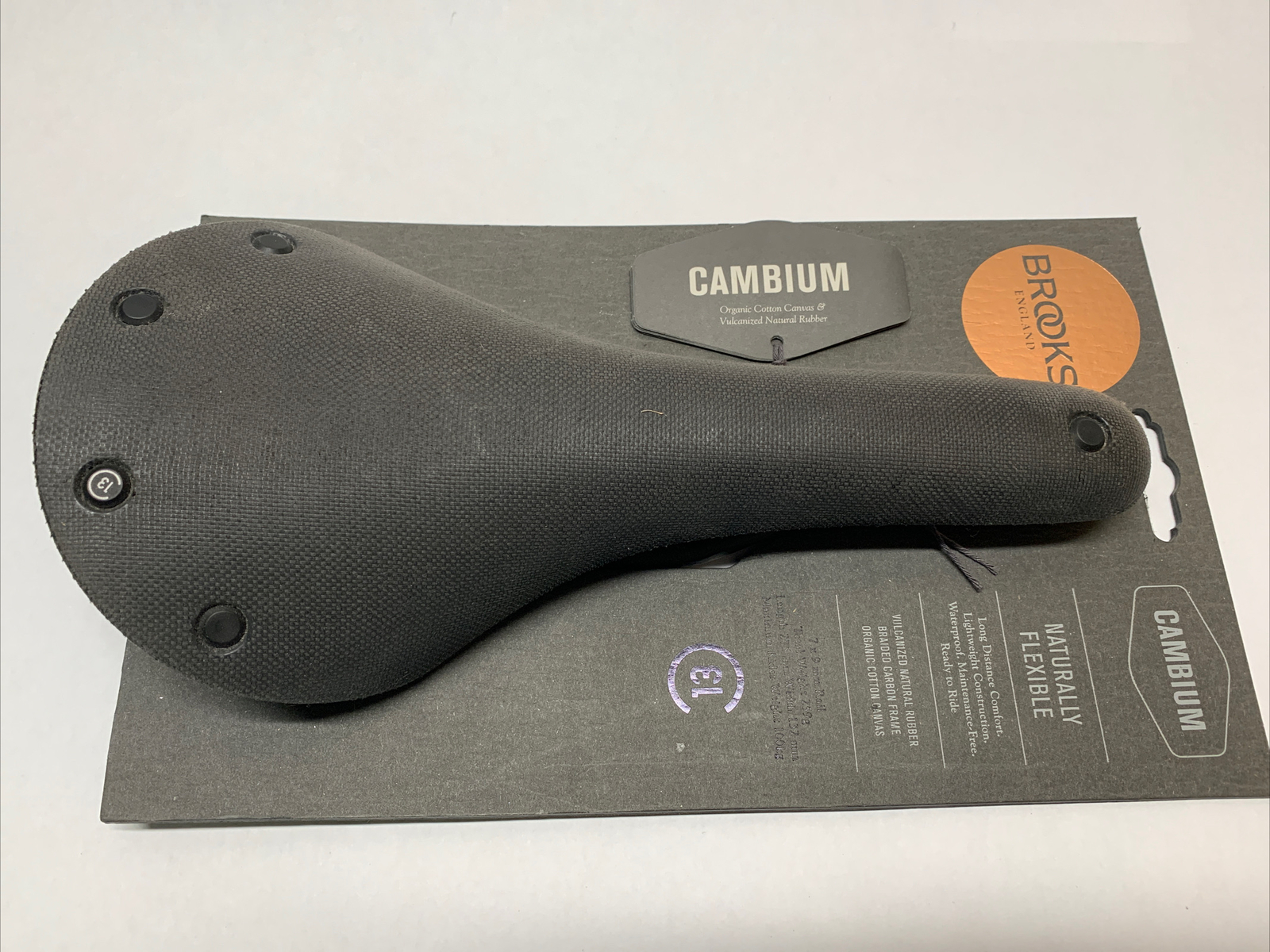 New Brooks Cambium C13 Road Bike Saddle Seat 132mm Carbon Rails Black MSRP $220