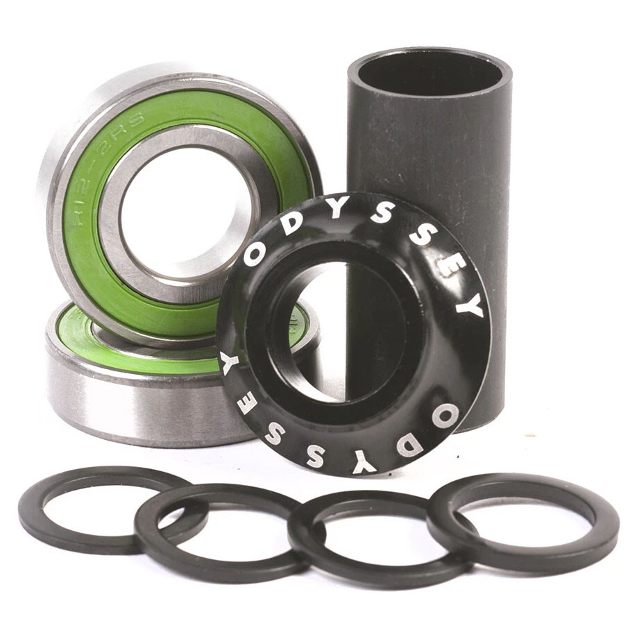 ODYSSEY BMX 19mm or 22mm MID BOTTOM BRACKET KIT BLACK BLUE GOLD PURPLE POLISHED