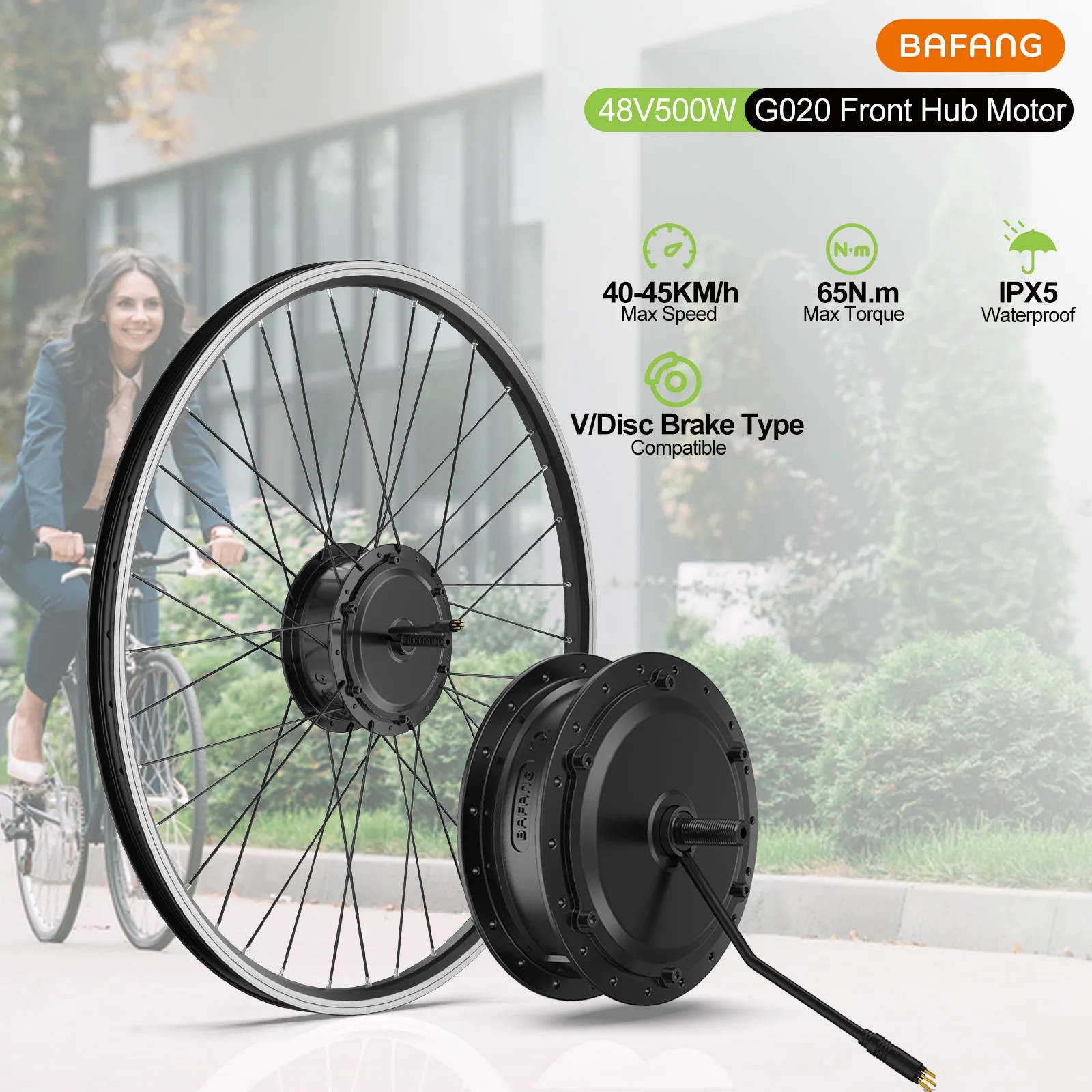 BAFANG FRONT 48V500W 26»700C eBike Conversion Kit Wheel Hub Motor USA