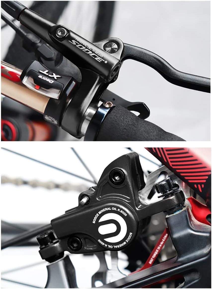 Hydraulic Disc Brake Set for Mountain Bike Left Front 1000mm Right Rear 1700mm