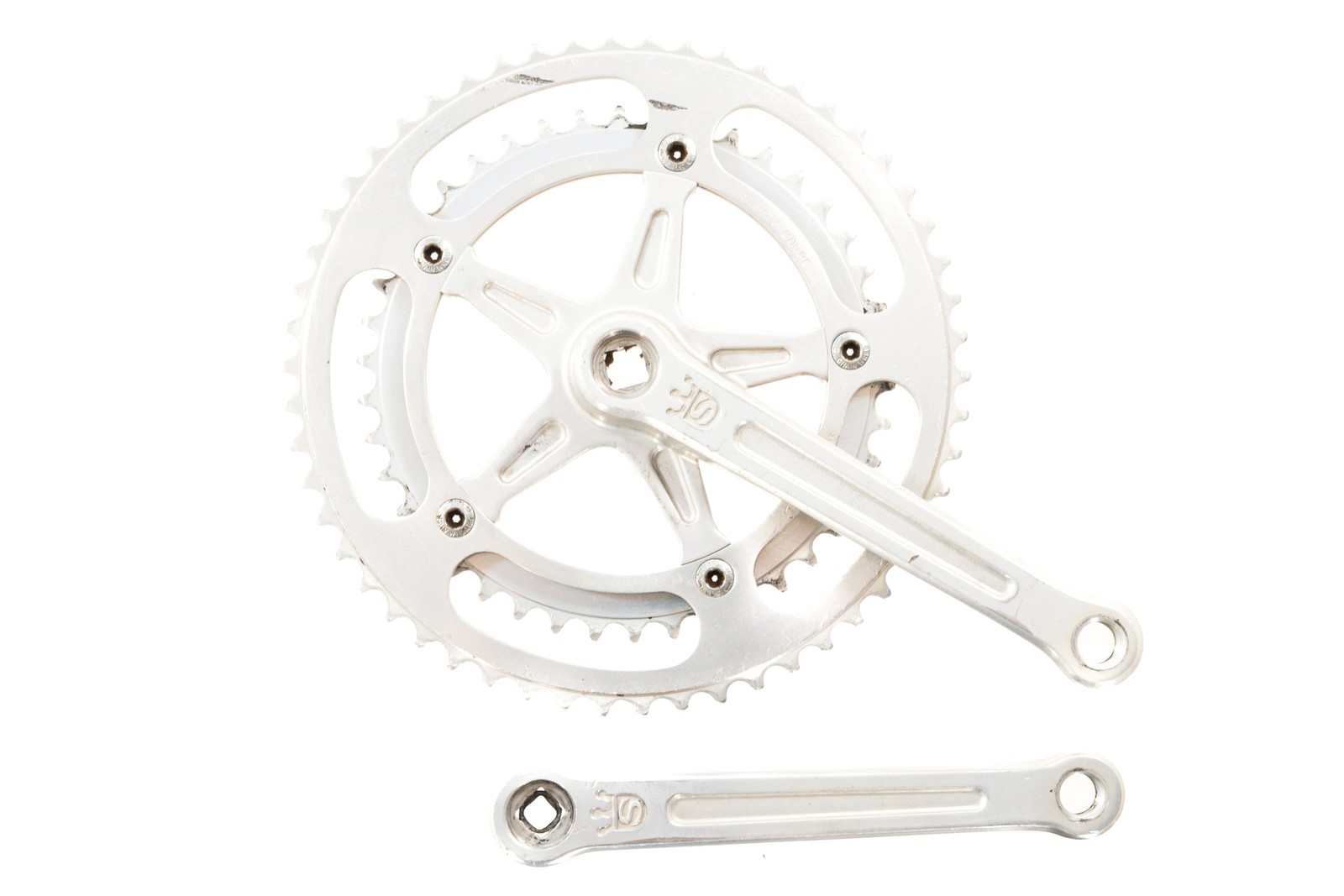 USED Sugino Mighty Compe 171mm Square Taper Road Crankset 54/42t Made in Japan