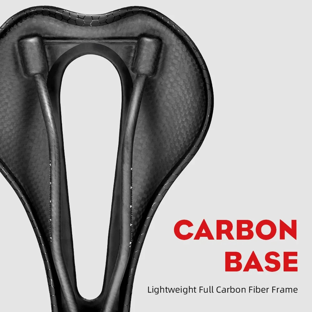 RYET Full Carbon Fiber Bike Saddle Ultralight Leather Road MTB Bicycle Seat