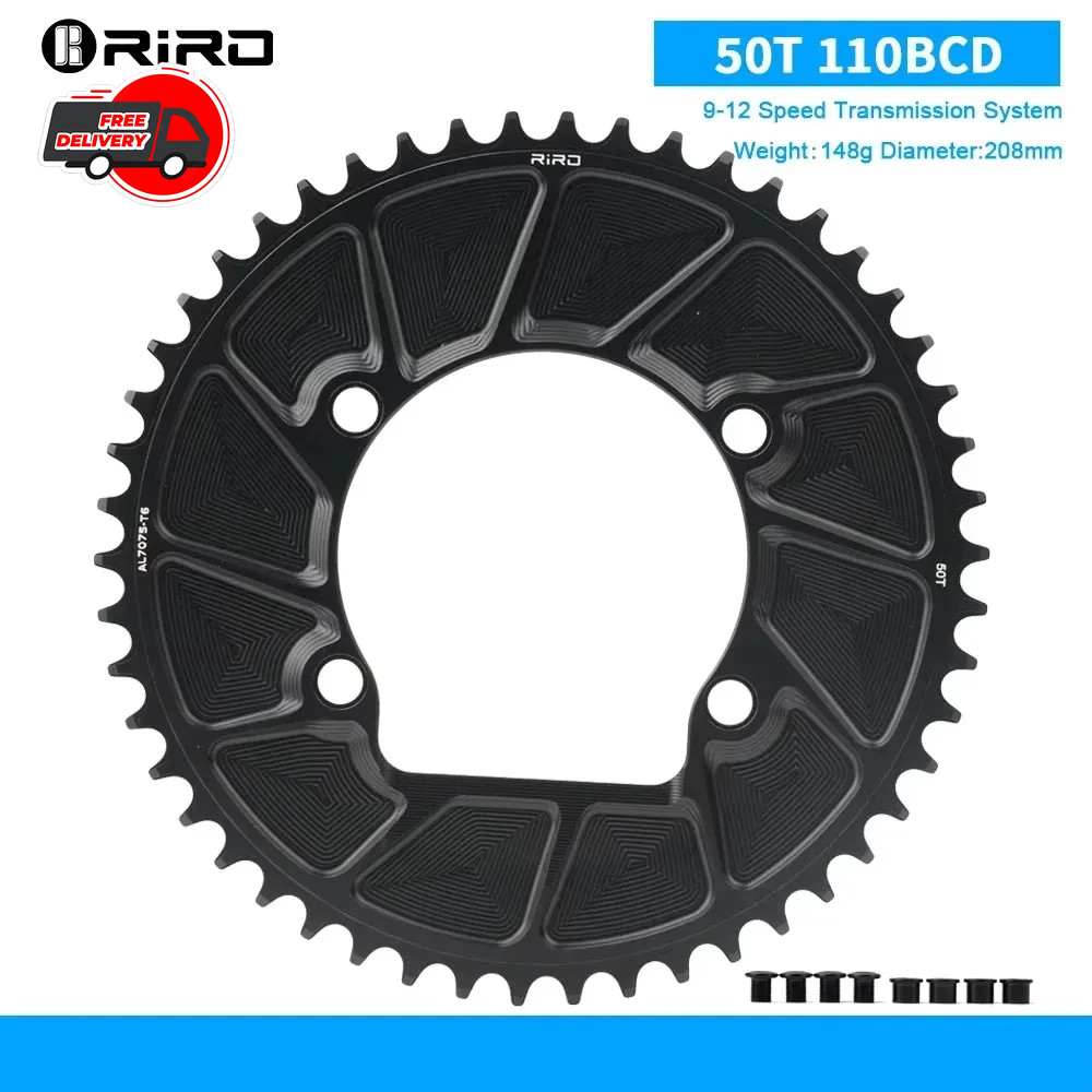 RIRO 110 BCD Road Bike Chainring 46T-58T 7075-T6 Aluminum for Shimano R7000