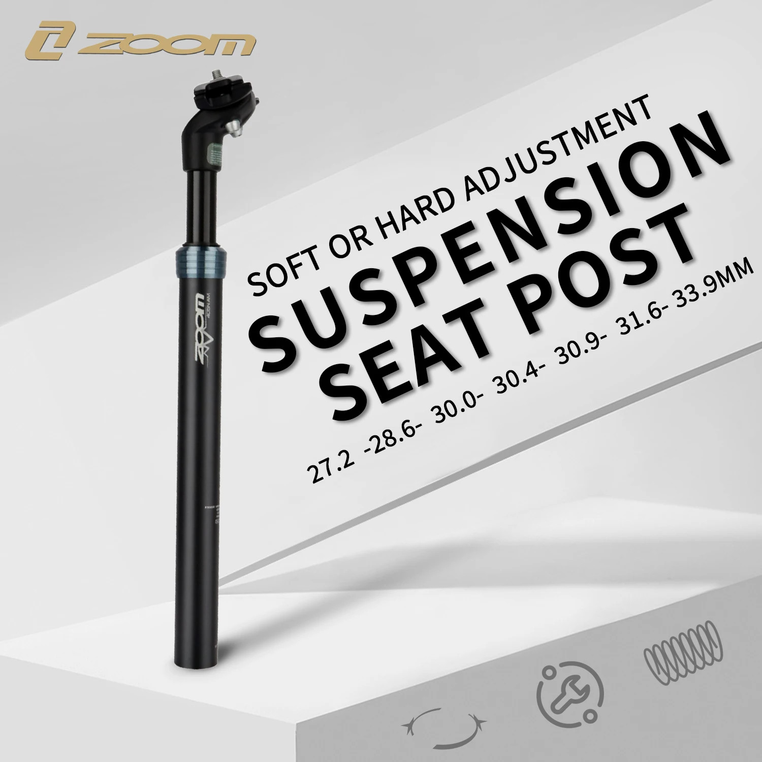 Suspension Seatpost 27.2-33.9mm MTB Road Folding Bicycle Seat Tube 350 Length