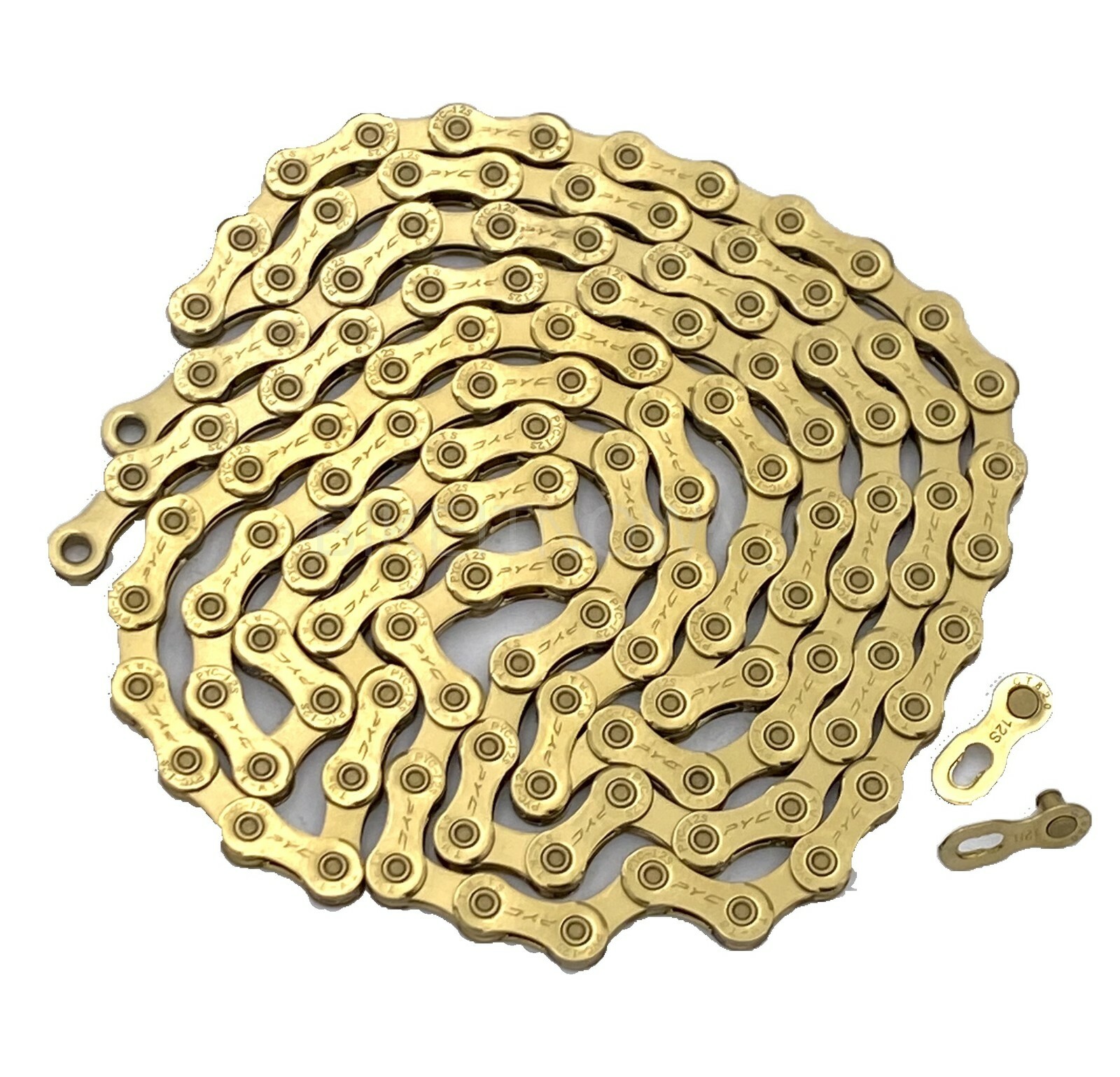 PYC 12-Spd 1/2″X11/128″ 126L Bike Ceramic Coating Chain Ti Gold fit Shimano/Sram